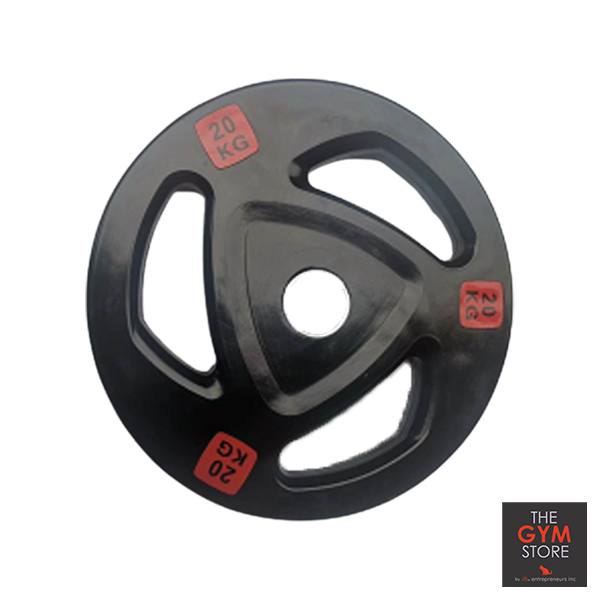 Olympic Rubber Plate (Tri-Grip) (Black)